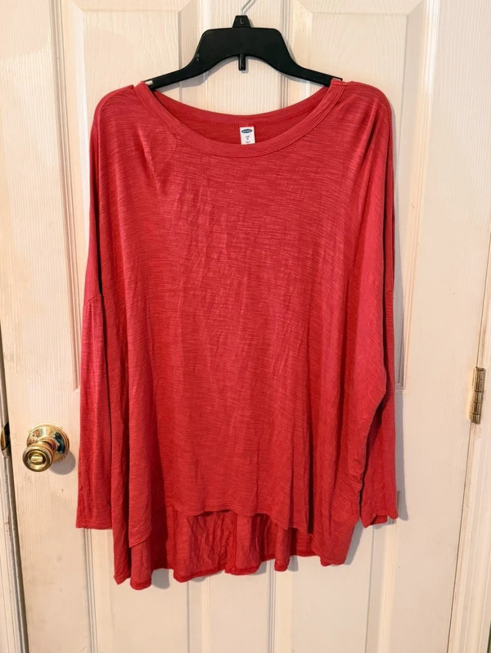 Old Navy Lightweight Loose-Fit Dark Salmon Fall Long Sleeve Gorpcore Tunic Shirt